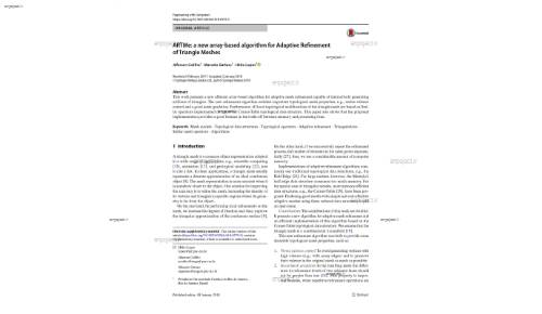 ARTMe: a new array‑based algorithm for Adaptive Refinement of Triangle Meshes